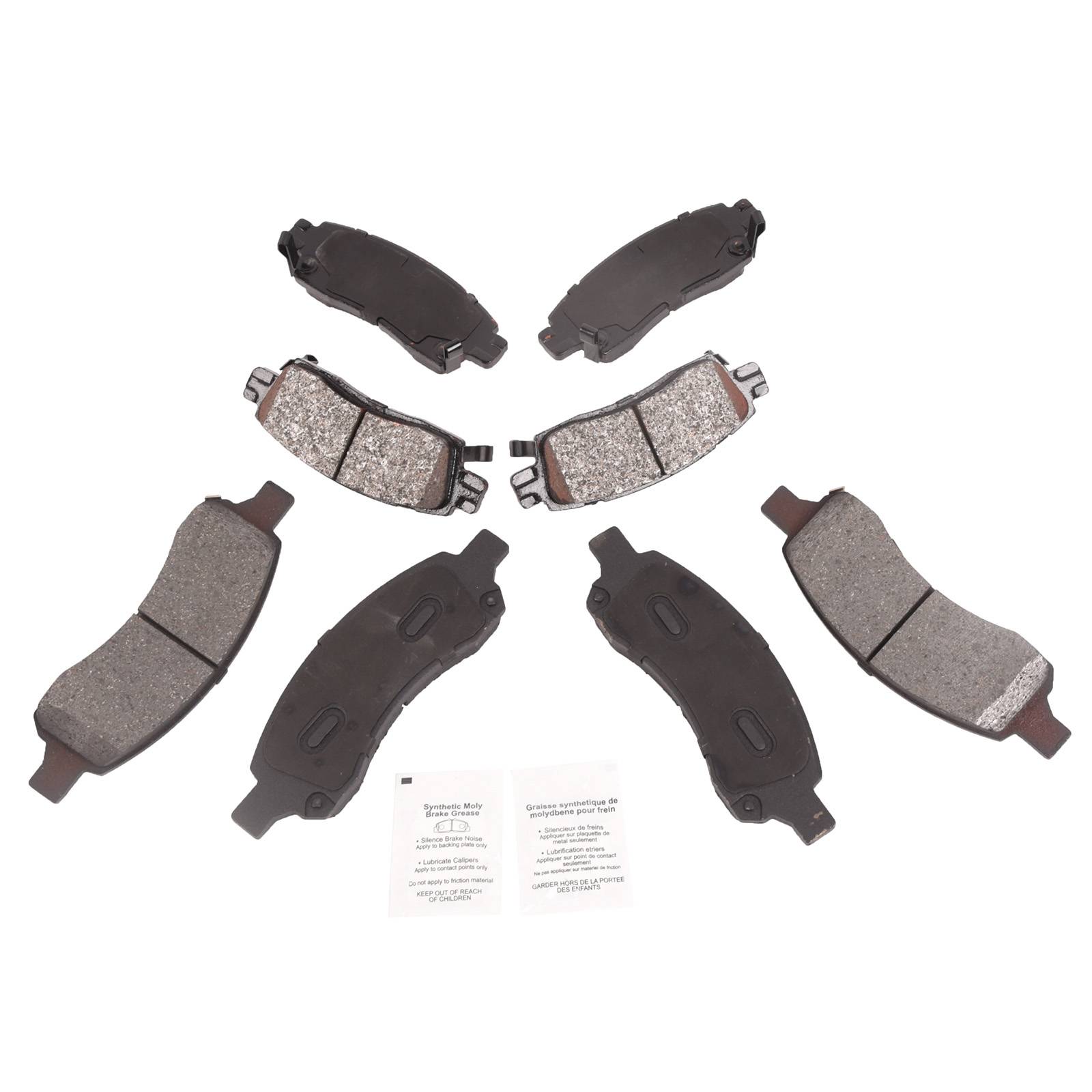 8pcs Front and Rear Ceramic Brake Pad For Chevy Traverse GMC Acadia Enclave angle 7