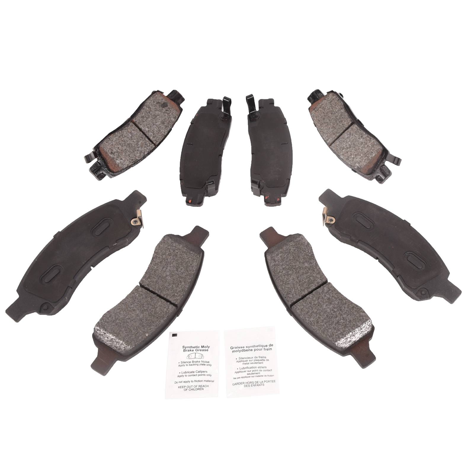 8pcs Front and Rear Ceramic Brake Pad For Chevy Traverse GMC Acadia Enclave angle 6