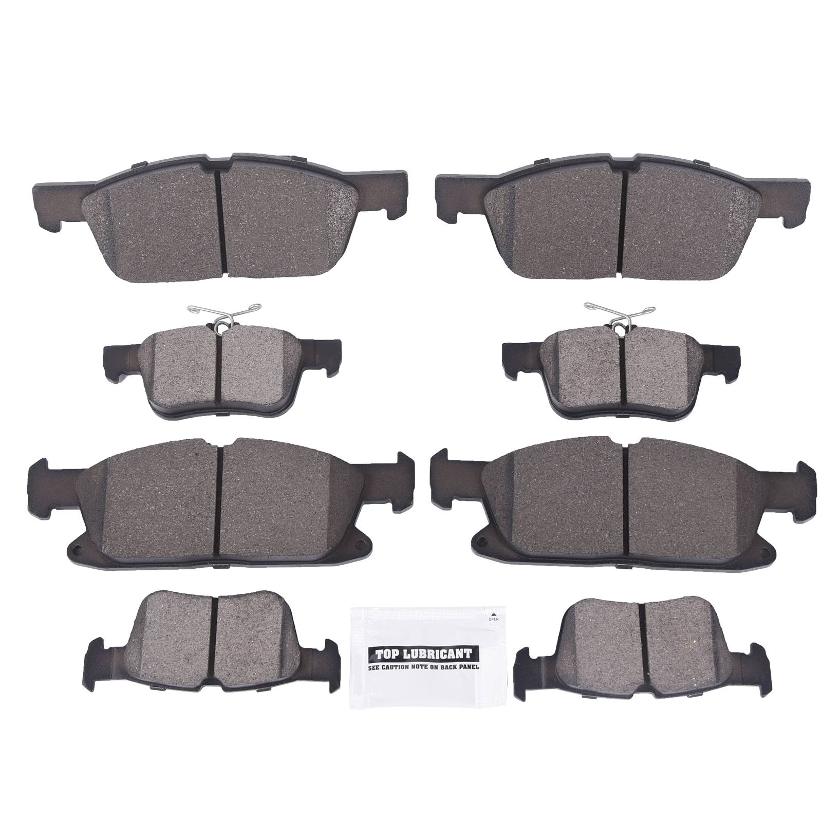 Sada 8 předních a zadních keramických brzdových destiček pro Ford Edge Lincoln MKX Nautilus 2015–2018 A0499A0078 angle 2