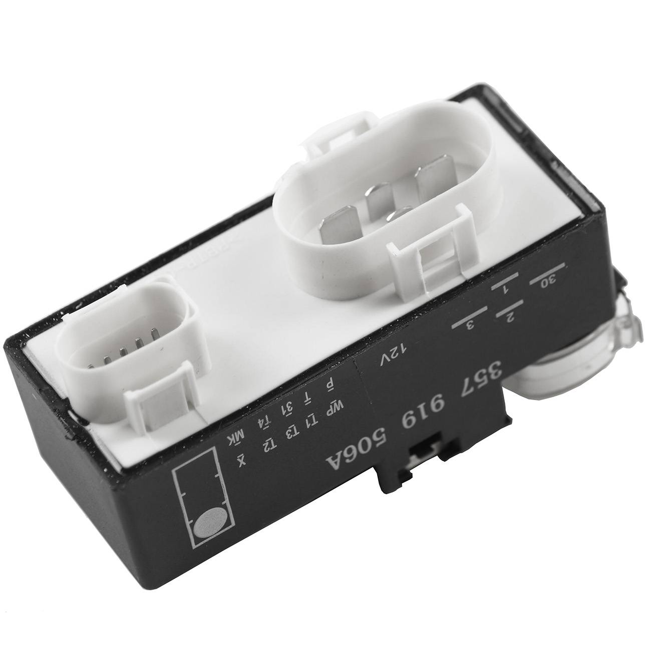 Řídicí jednotka chladicího ventilátoru motoru pro VW Golf, Jetta a Passat 1.9L, 2.0L a 2.8L — OE: 357919506A angle 6