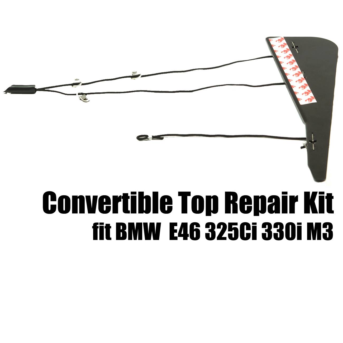 Opravná sada mechanismu skládací střechy, sloupek C, 2 díly, pro BMW E46 325Ci/330Ci/M3 54317135351 angle 3