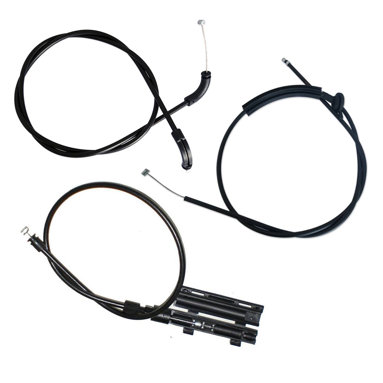 Sada 3 Bowdenových lanek otevírání kapoty motoru pro BMW E65 E66 řady 7 51237197474