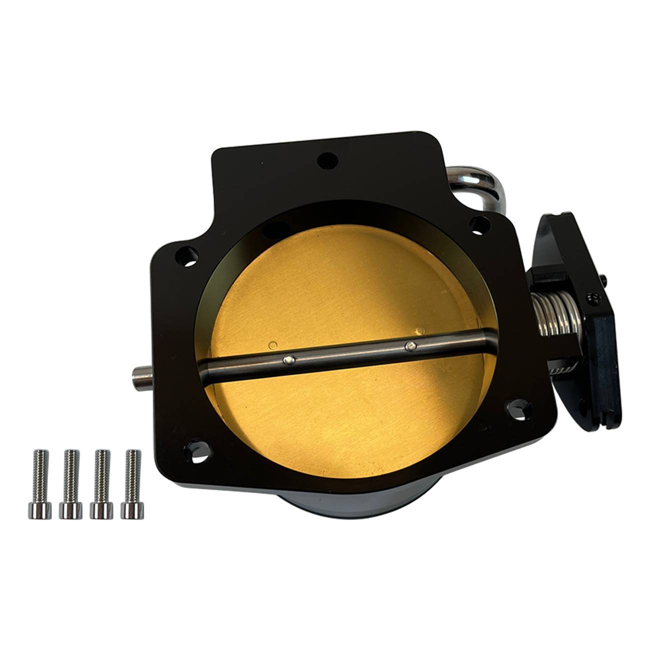 102mm Fits GM Gen III LS1 LS2 LS3 LS6 LS LS7 LSX Bolt Cable Throttle Body Black angle 2