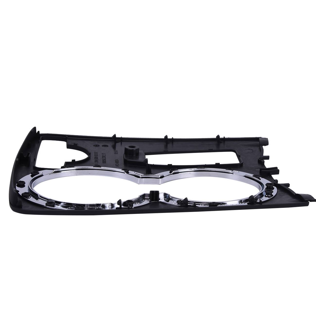 Černý chromovaný kryt obložení držáku nápojů středové konzoly pro Mercedes-Benz W204 třída C 2008–2014 BF0637680001 angle 2
