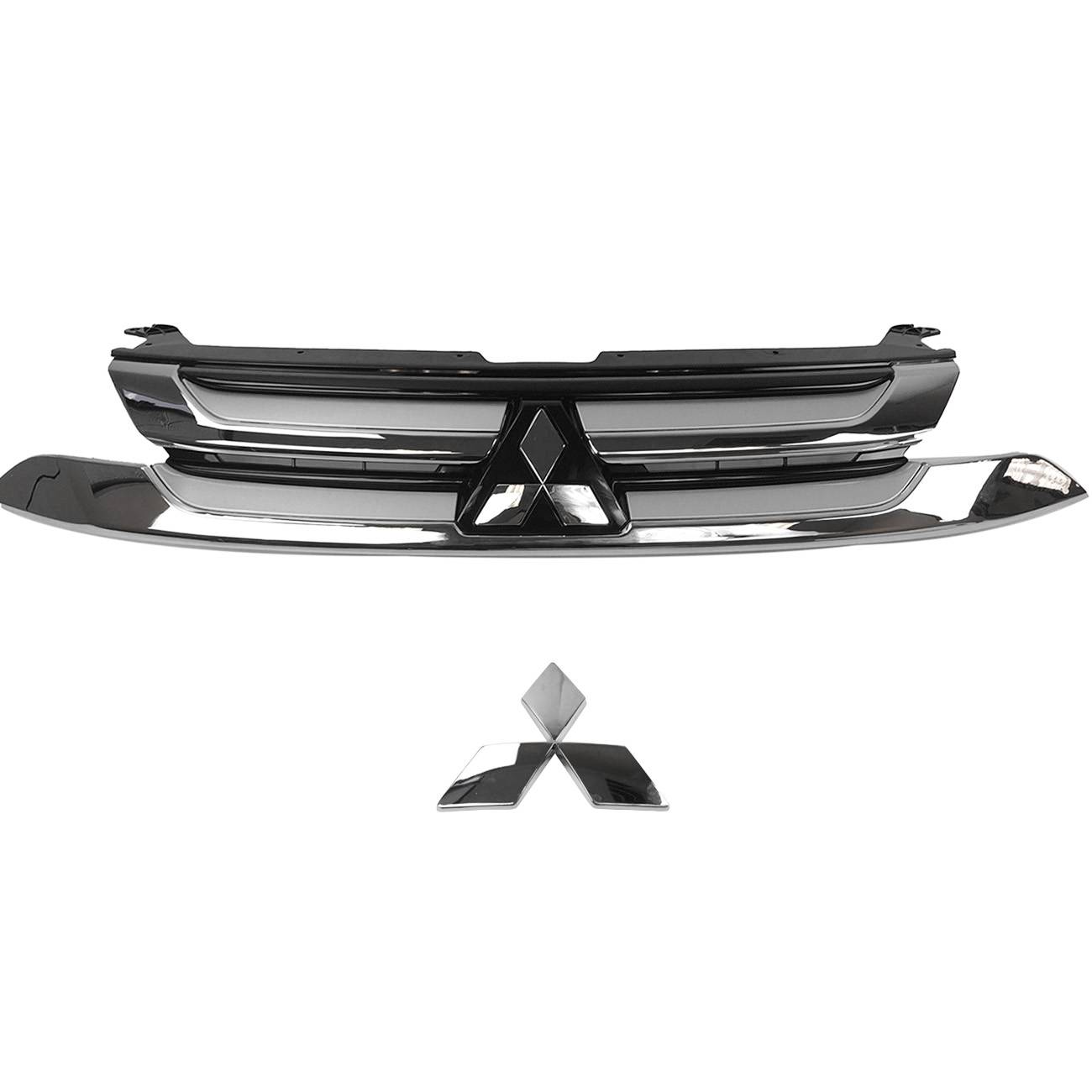 FOR Mitsubishi Outlander 2016 2017 Front Bumper Grille Grill-Assy w/o LOGO angle 3