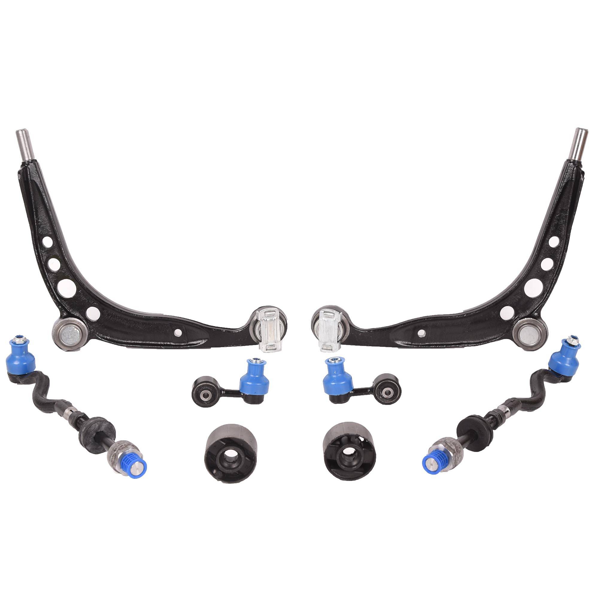 8dílná sada předních spodních ramen zavěšení, táhel řízení, spojek stabilizátoru a pouzder pro BMW E36 318i Z3 A0058A0060 angle 2