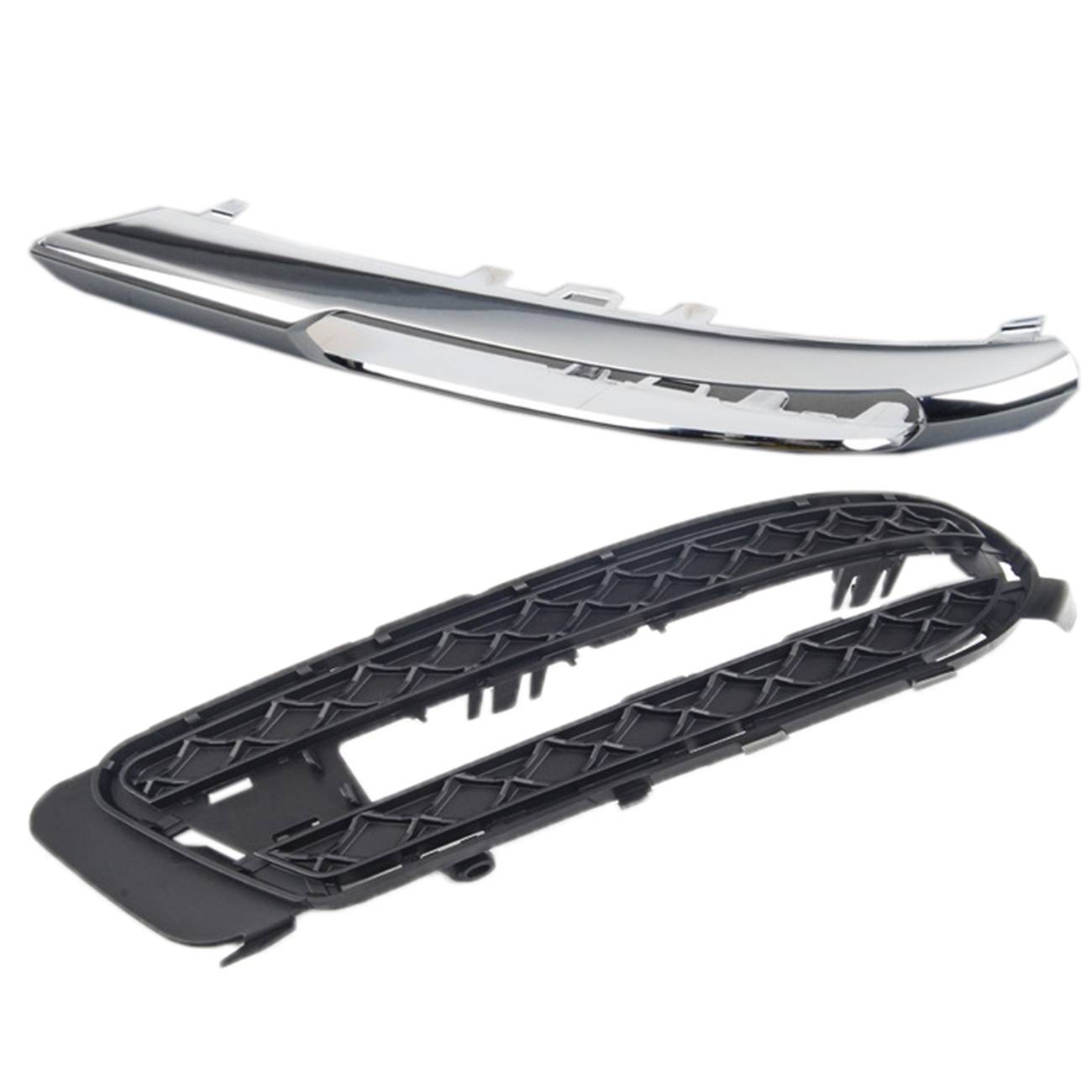Fits For Mercedes Benz E350 E400 E550 Front Right Bumper Fog Light Grille & Trim angle 7