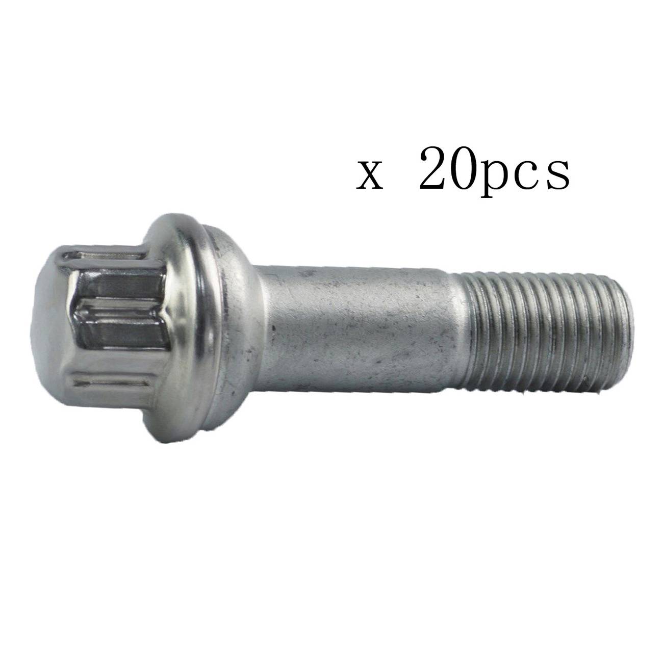 20 nerezových šroubů kol s pouzdrem, délka 2 5/8 palce, pro Mercedes W164 W166 X204 W221 C216 BACB11-U24022 angle 4