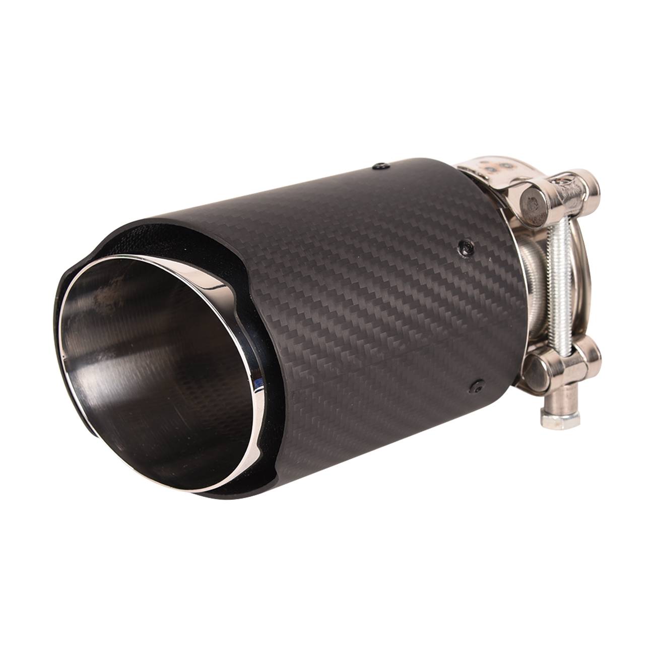 Univerzální koncovka výfuku z nerezové oceli a uhlíkového vlákna, vstup 67–70 mm, výstup 89 mm A0248A0015 angle 5