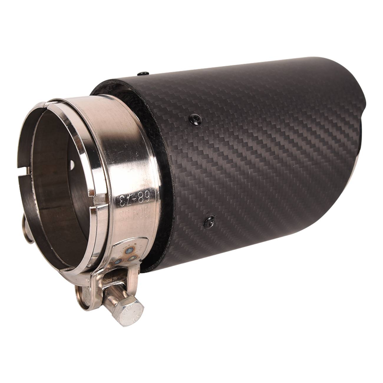 Univerzální koncovka výfuku z nerezové oceli a uhlíkového vlákna, vstup 67–70 mm, výstup 89 mm A0248A0015 angle 3