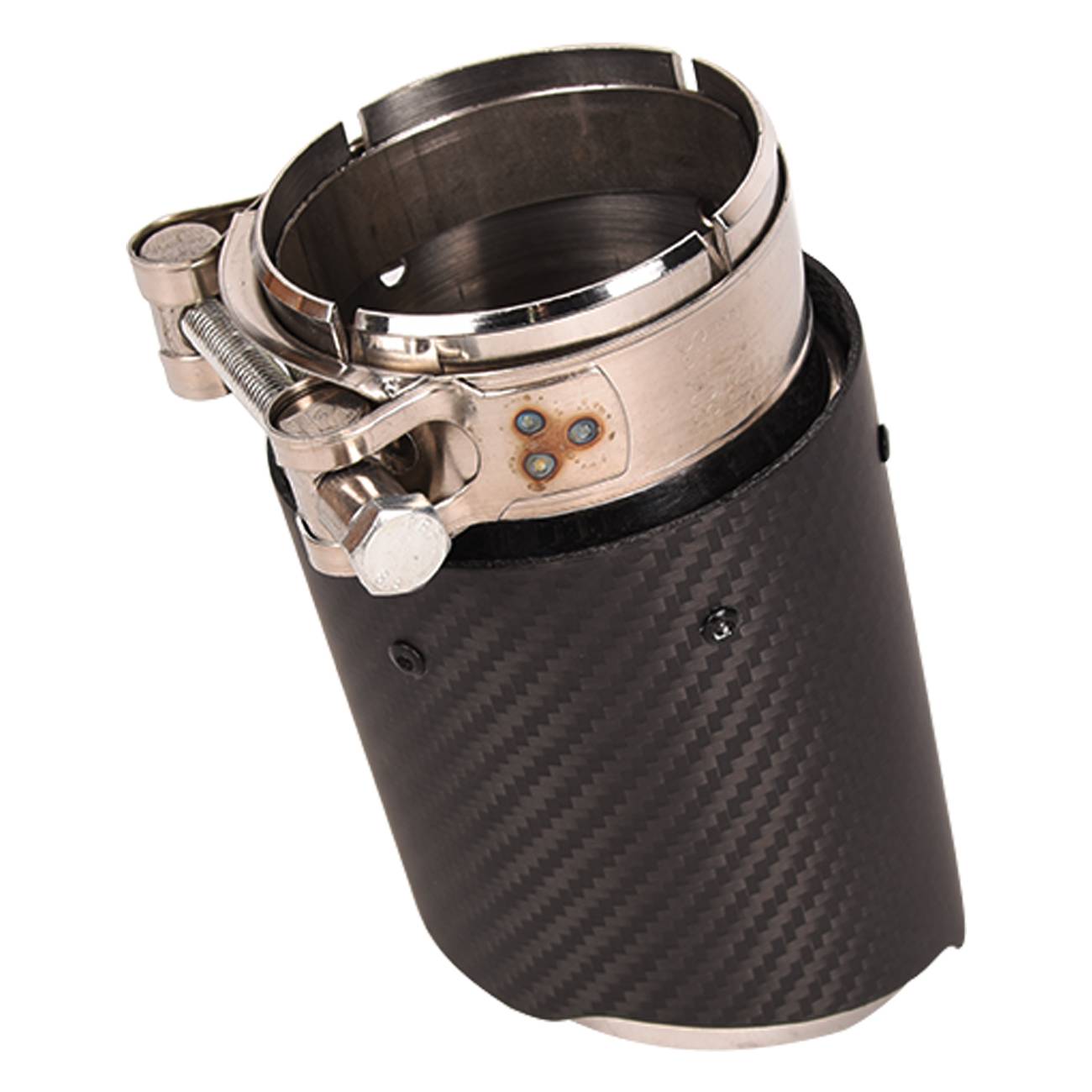 Univerzální koncovka výfuku z nerezové oceli a uhlíkového vlákna, vstup 67–70 mm, výstup 89 mm A0248A0015 angle 4