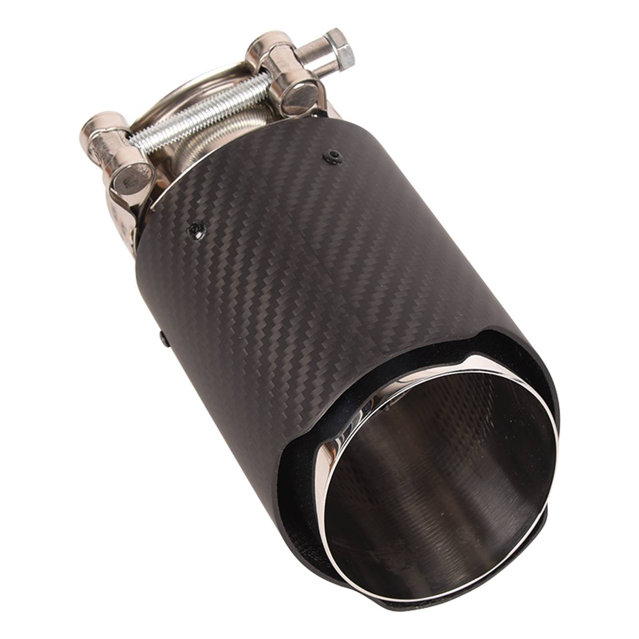 Univerzální koncovka výfuku z nerezové oceli a uhlíkového vlákna, vstup 67–70 mm, výstup 89 mm A0248A0015 angle 7