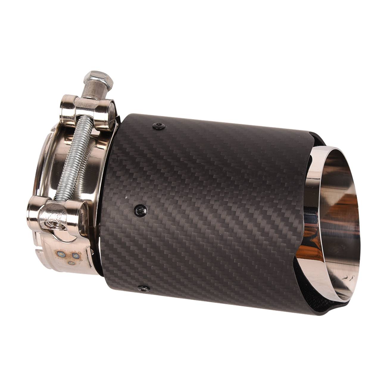 Univerzální koncovka výfuku z nerezové oceli a uhlíkového vlákna, vstup 67–70 mm, výstup 89 mm A0248A0015 angle 6