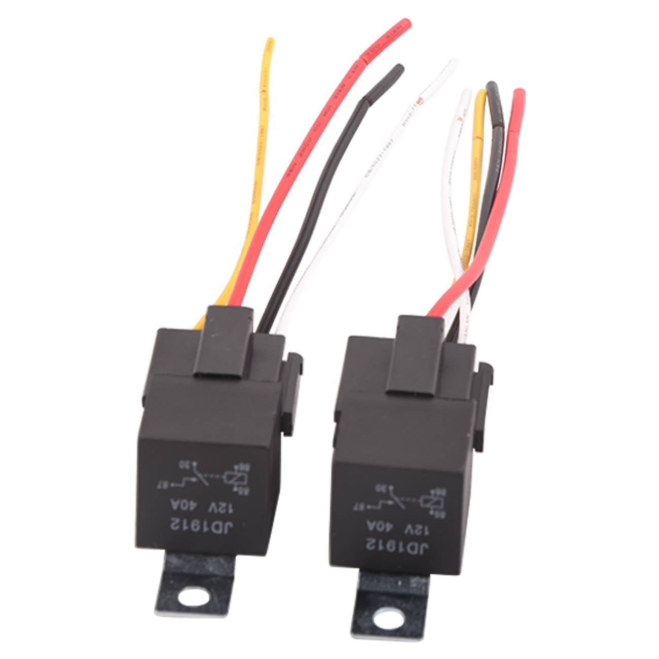 Nová sada 2 automobilových relé s vodiči a kabelovým svazkem, 12 V 30/40 A, 4 piny A0348A0003 angle 3
