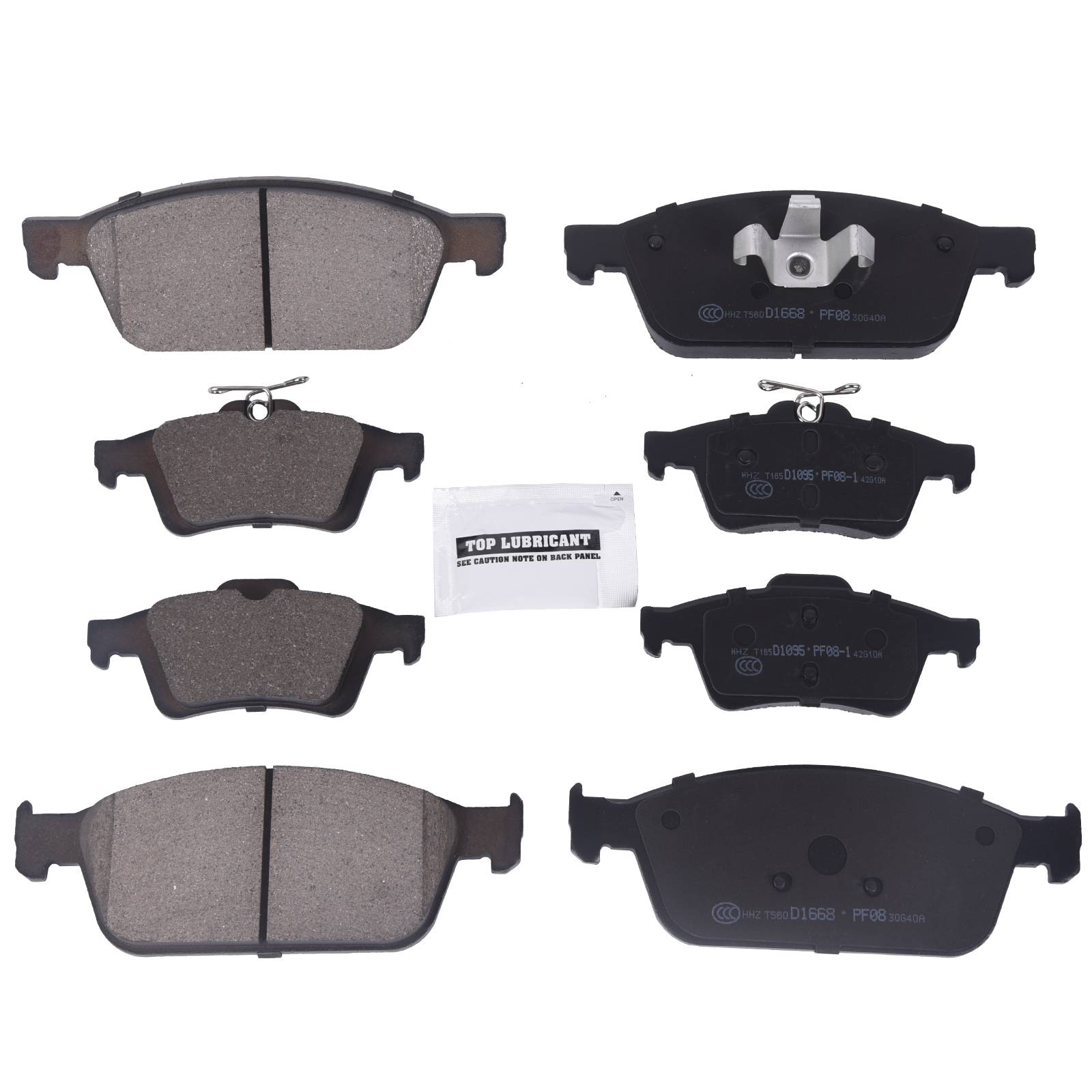 Sada předních a zadních keramických kotoučových destiček pro Ford Escape 2013–2016 D1095 A0499A0067 angle 2
