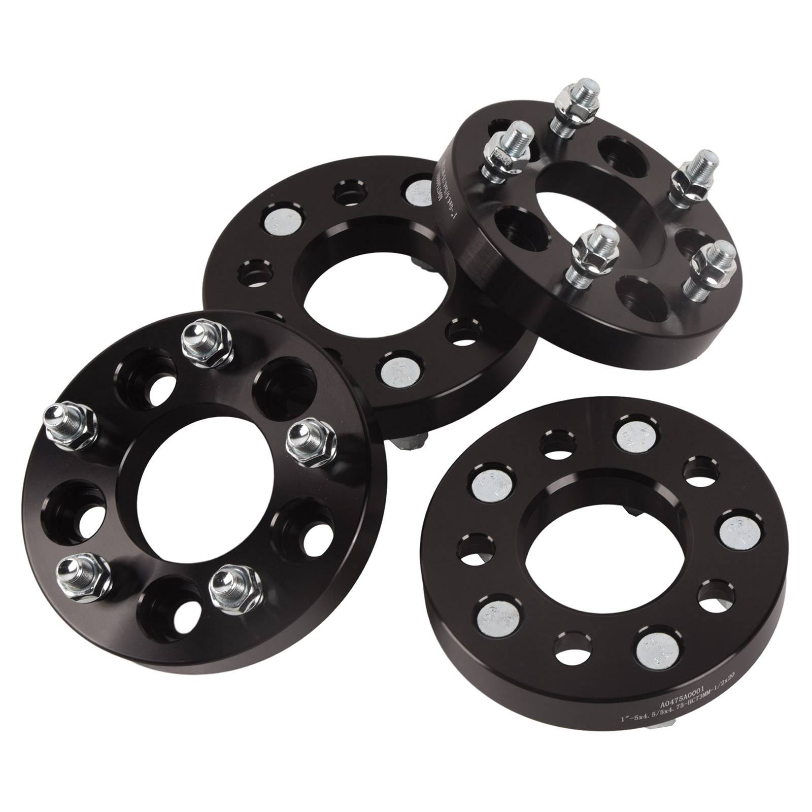 Adaptéry kol, 4 ks, rozteč 5x4,5 na 5x4,75, tloušťka 1 palec, čepy M1/2x20, pro Ford Jeep A0475A0001 angle 2
