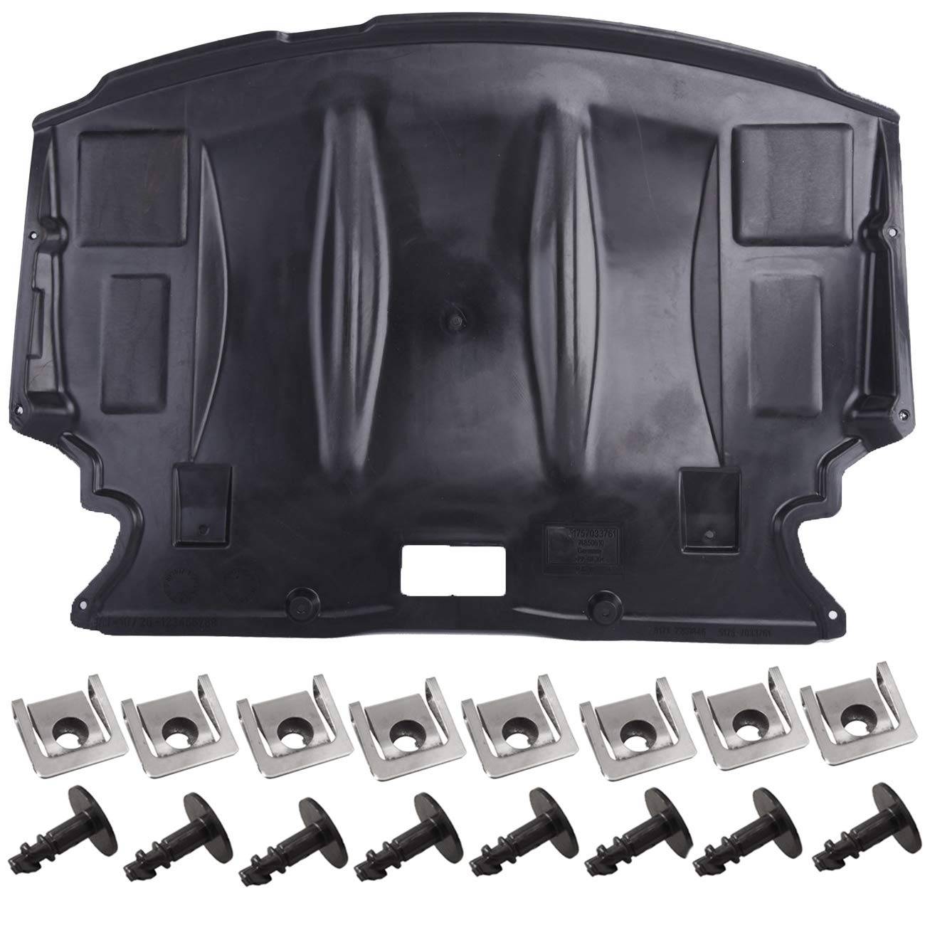 Sada 17 dílů pro ochranu motoru s upevňovacími sponami pro BMW řady 5 2004–2007 ATPP12KIT075