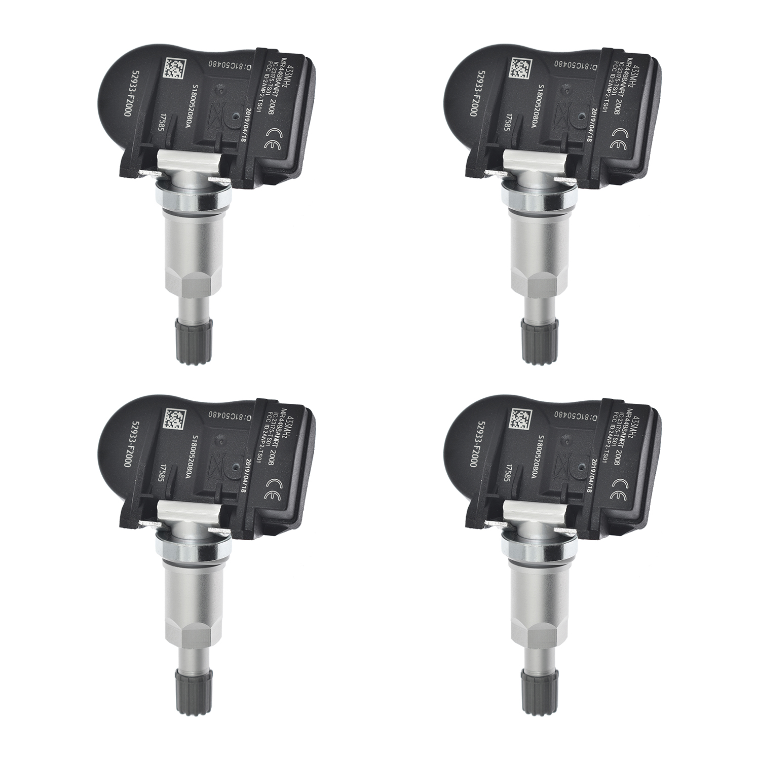 Elektricky napájený snímač systému monitorování tlaku v pneumatikách TPMS 52933-F2000 angle 10