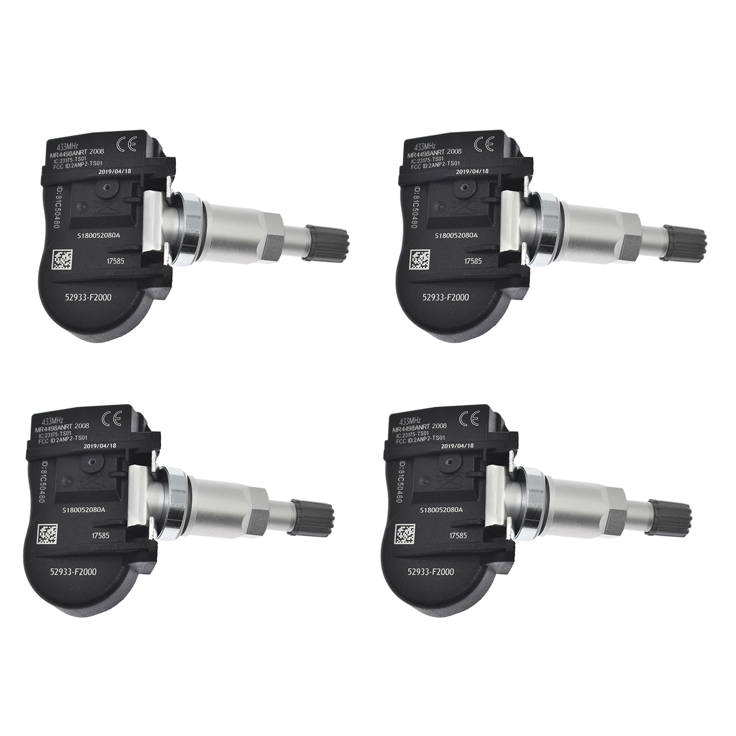 Elektricky napájený snímač systému monitorování tlaku v pneumatikách TPMS 52933-F2000 angle 6