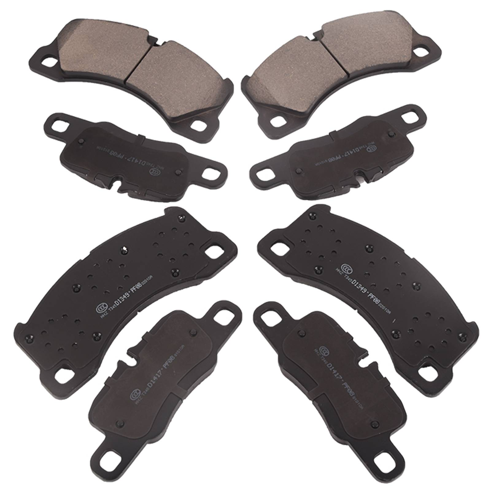 Front & Rear Ceramic Brake Pads Kit For 2010-2016 Porsche Panamera