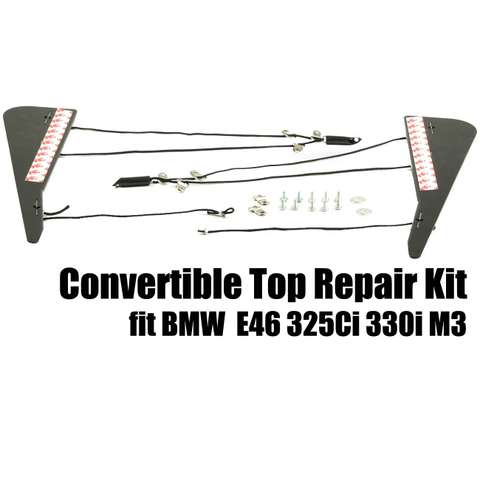 Opravná sada mechanismu skládací střechy, sloupek C, 2 díly, pro BMW E46 325Ci/330Ci/M3 54317135351