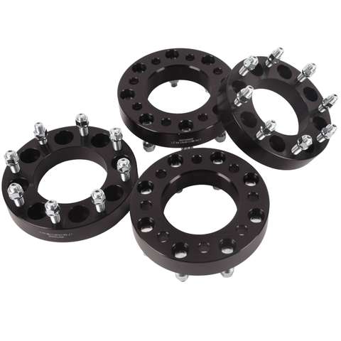 Černý adaptér kol 4 ks, tloušťka 1,5 palce, rozteč 8x165 na 8x180 pro Chevy Silverado 2500 HD GMC Sierra A0475A0028
